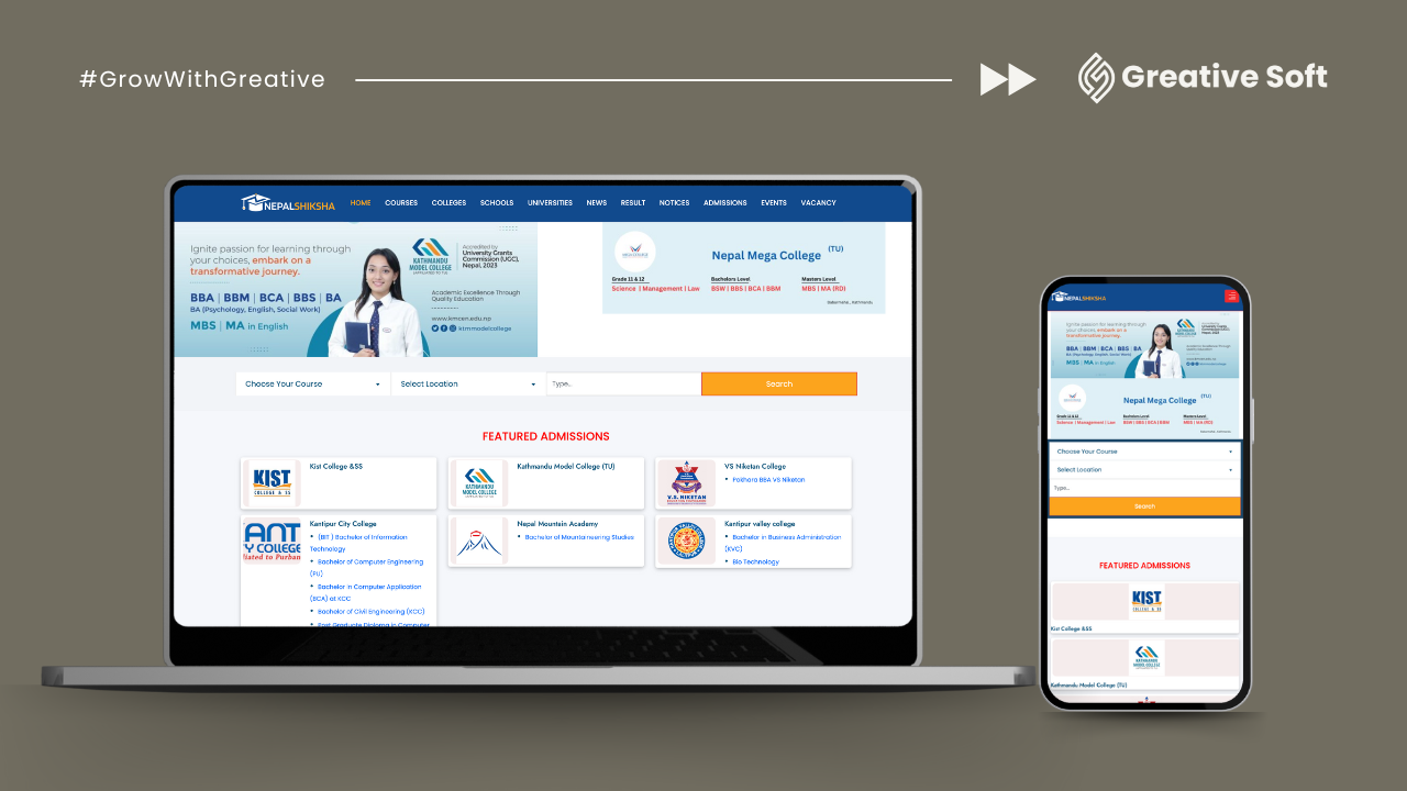 Nepal Shiksha — project interface
